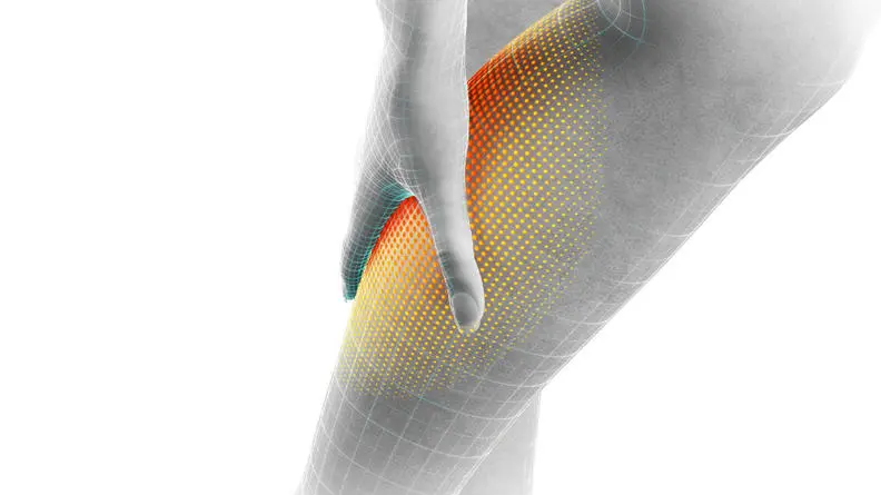 Human need image showing pain in calf