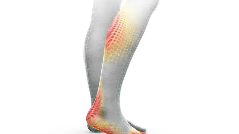 Human need image showing pain in ankle and foot